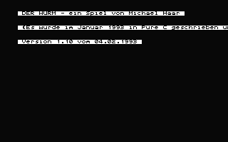 Wurm (Der) atari screenshot